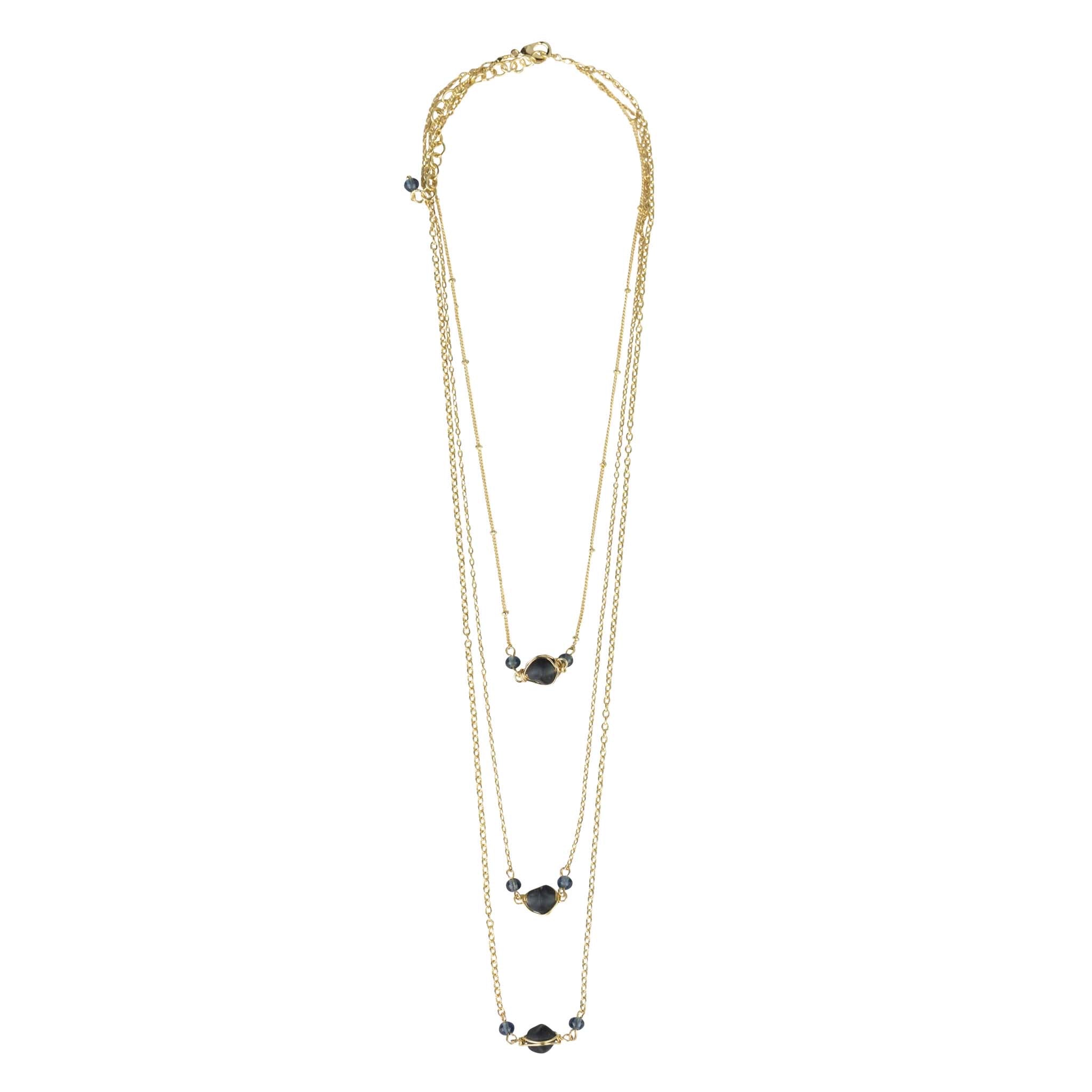 Blue Starry Tiered Necklace - Default Title (6830530)