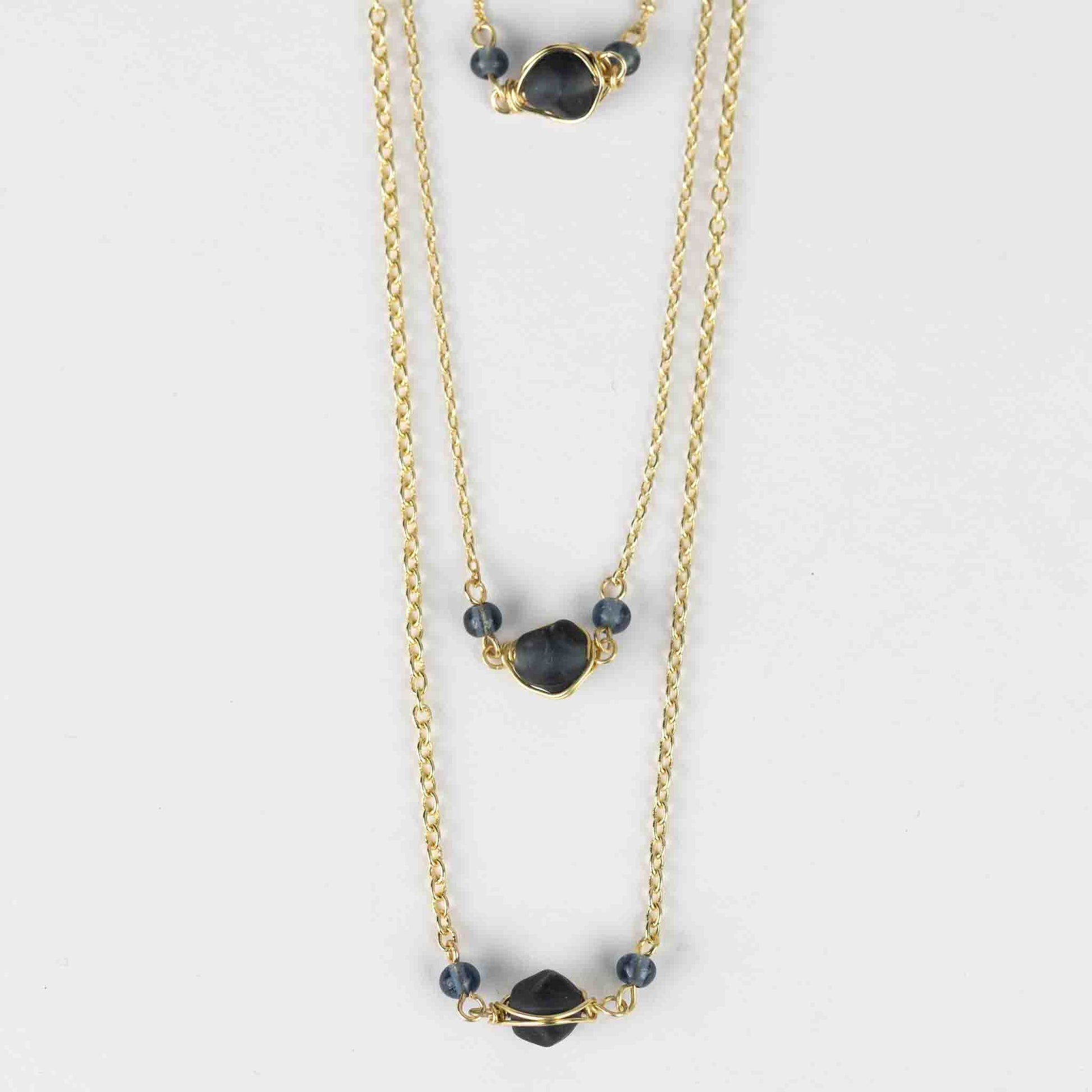 Blue Starry Tiered Necklace - Default Title (6830530)