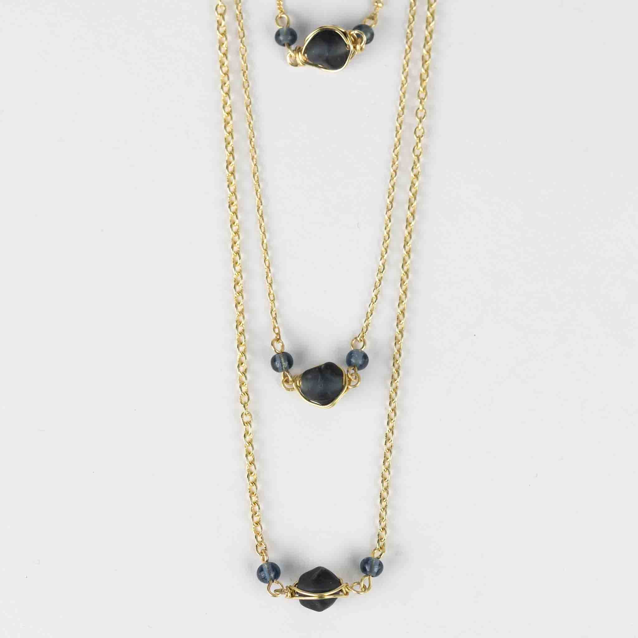 Blue Starry Tiered Necklace - Default Title (6830530)