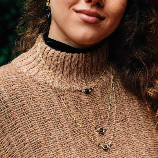 Blue Starry Tiered Necklace - Default Title (6830530)