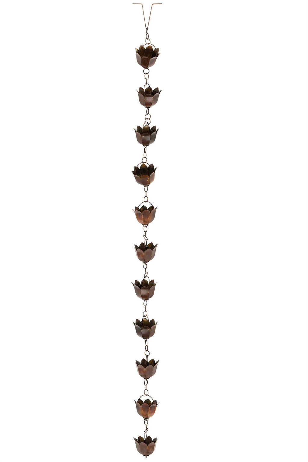 Rain chain lotus shape metal 84L copper