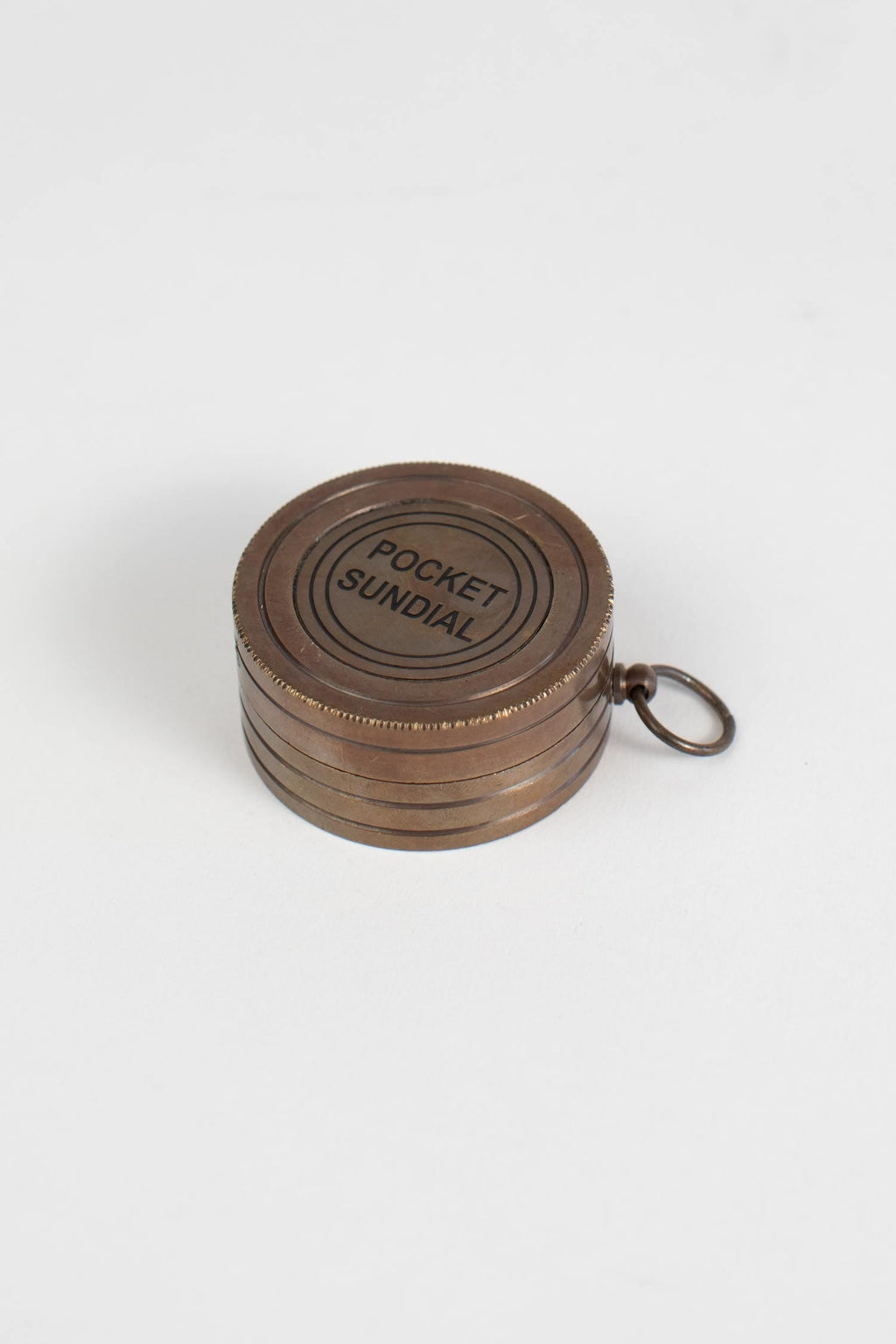 Compass sundial twist top mtl 1.75Dx1 antiqued br