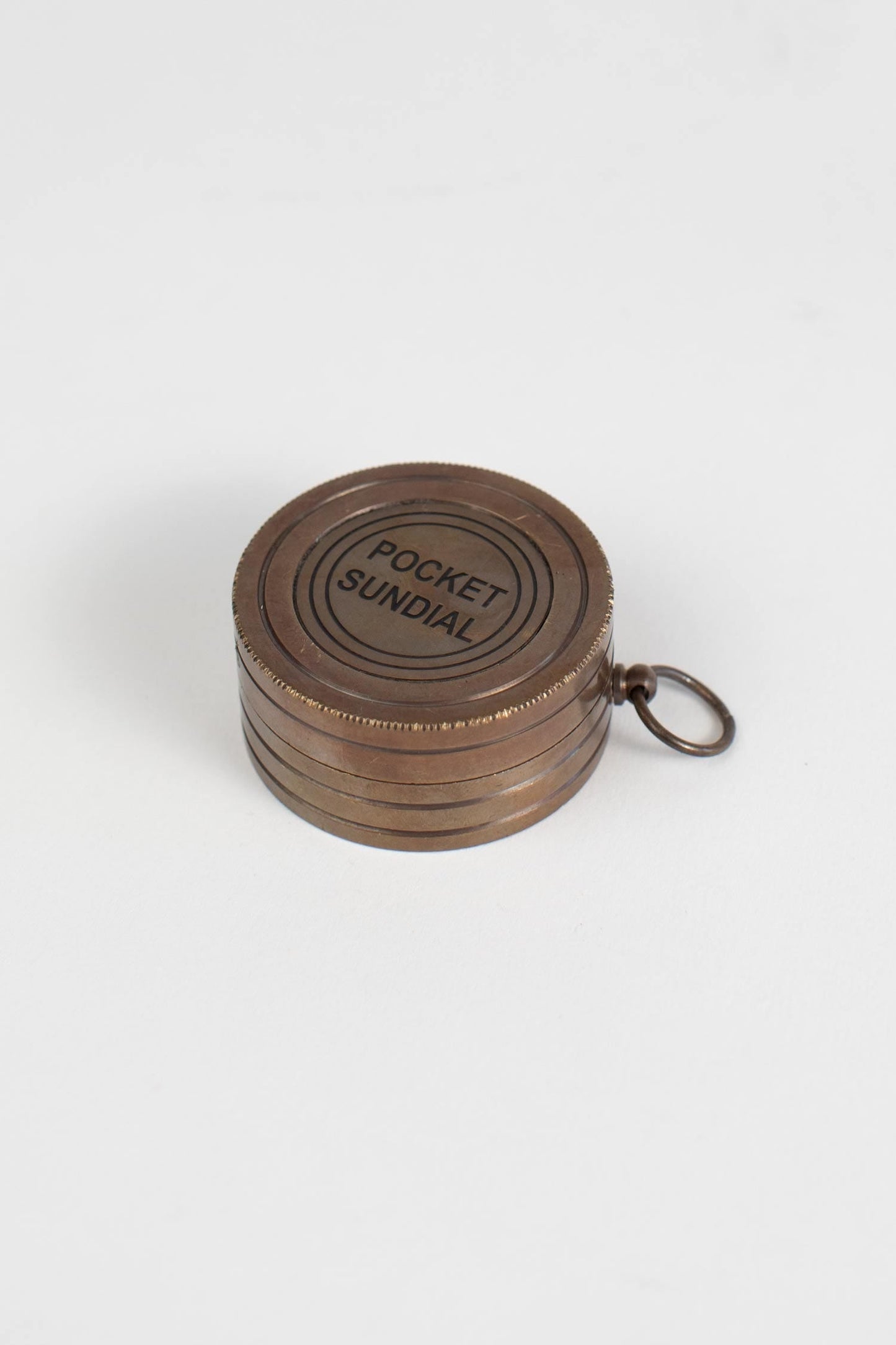 Compass sundial twist top mtl 1.75Dx1 antiqued br