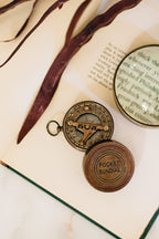 Compass sundial twist top mtl 1.75Dx1 antiqued br