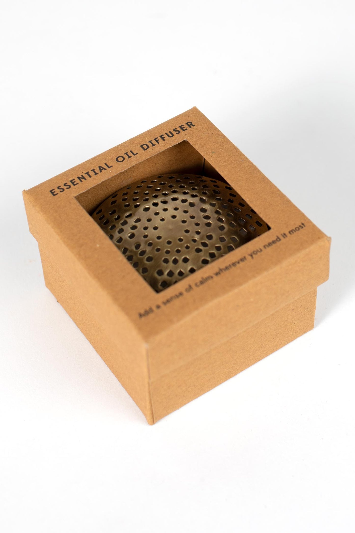 Diffuser f/essential oils w/pads metal 3Dx2H br