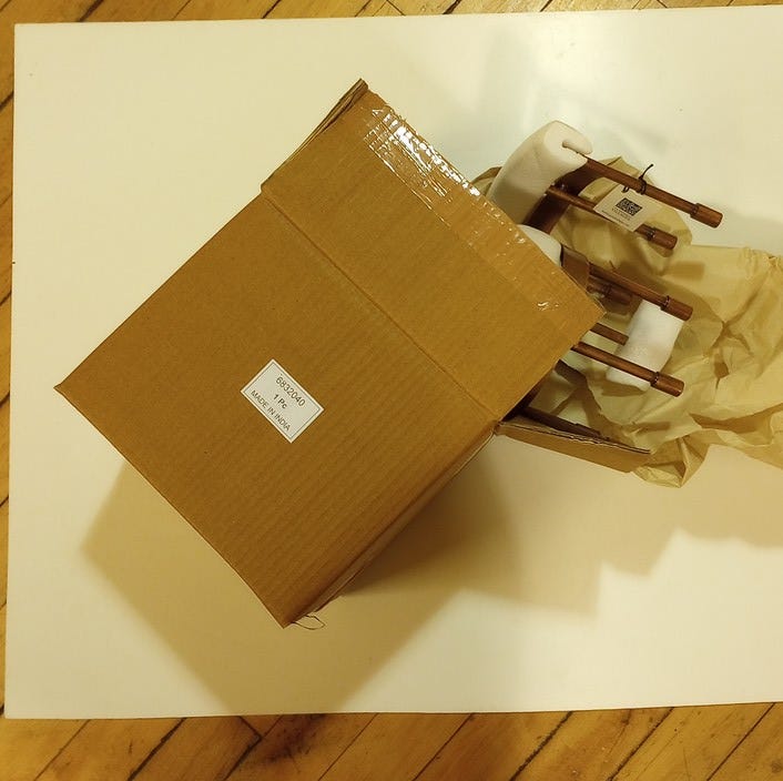 Menorah spiral iron 8Dx6H antiqued copper