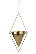 Planter hanging/swinging diamond iron 17H brass