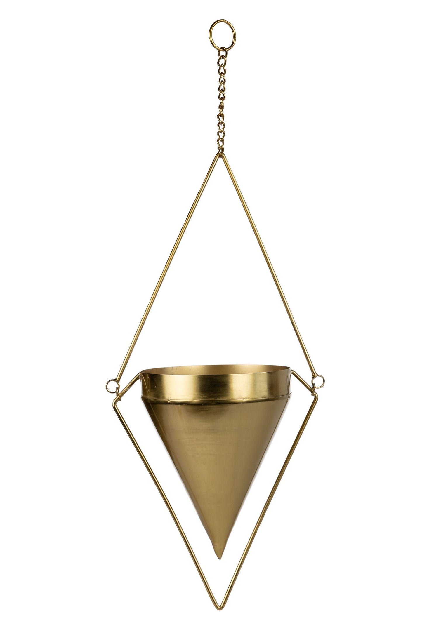 Planter hanging/swinging diamond iron 17H brass