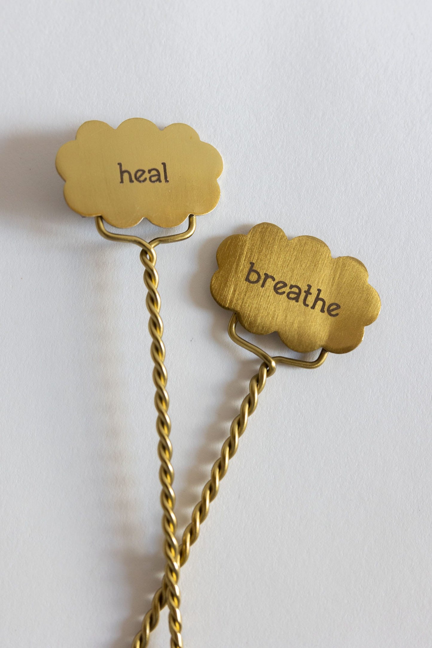 Plant markers S/2 rest steel/br 6.5L brass