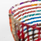 Basket round sari/wire 8Dx4H asst