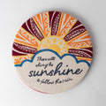Wall art sunshine crcl cttn/wd 10D rd/yel/orng/blu