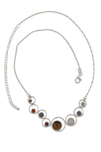 Necklace 8 stones solar system strlg
