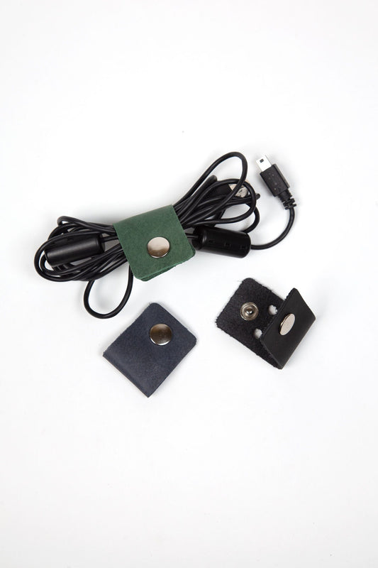 Cord organizers set/3 w/card M/3 lthr 1.25W asst