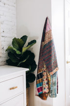 Bathrobe kantha stitch patches sari 40L asst