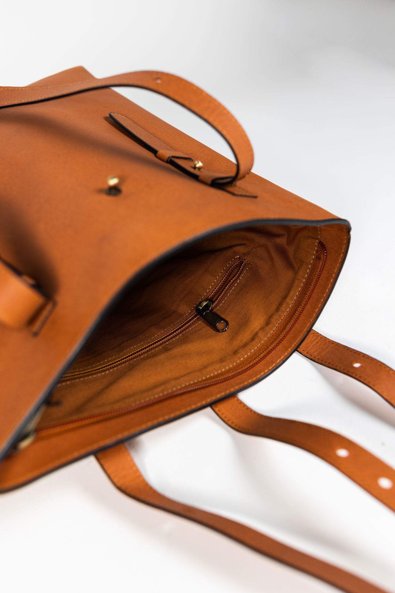 Bag shoulder 2 straps eco-leather 13Hx12W brown