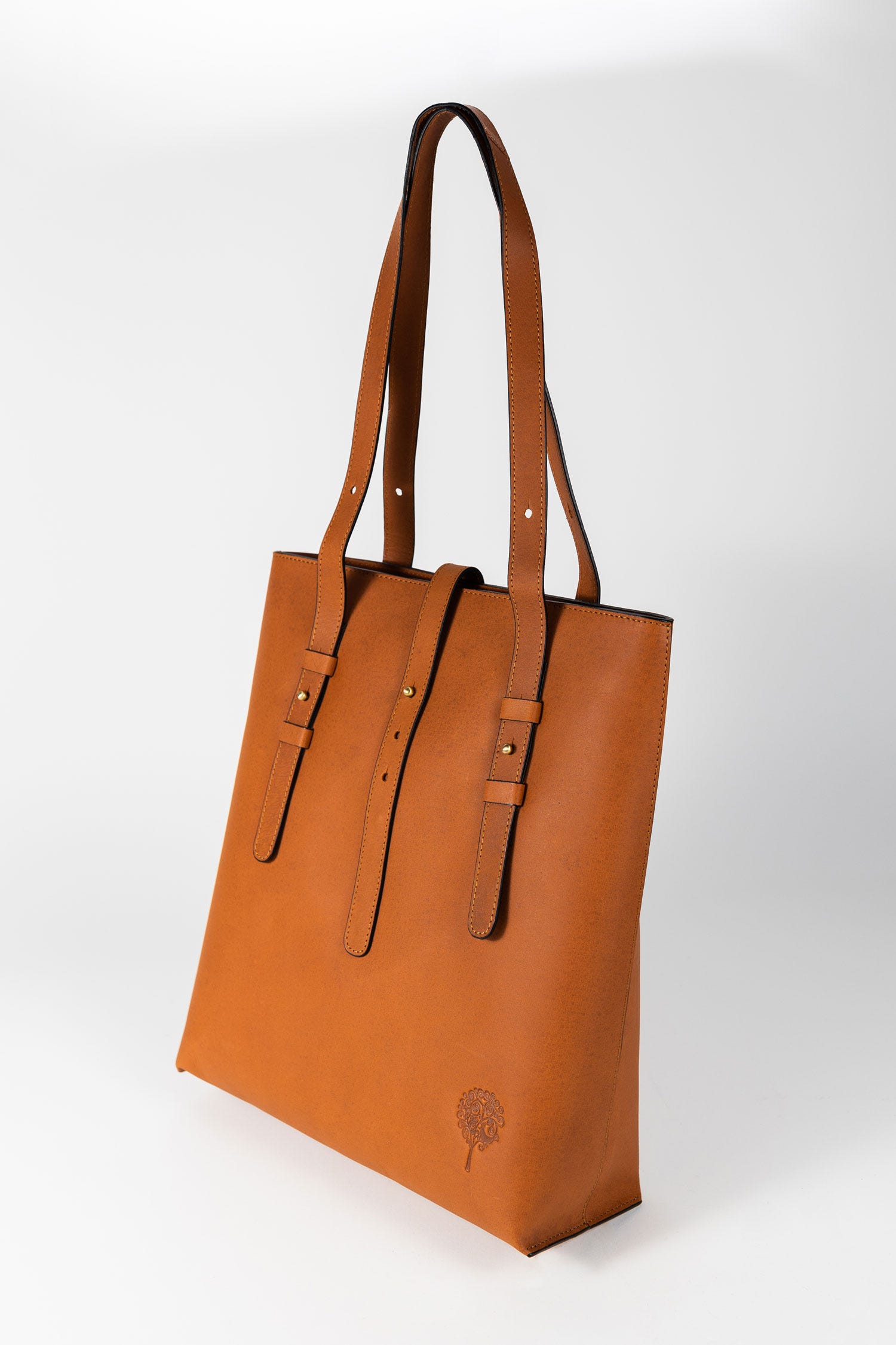 Bag shoulder 2 straps eco-leather 13Hx12W brown