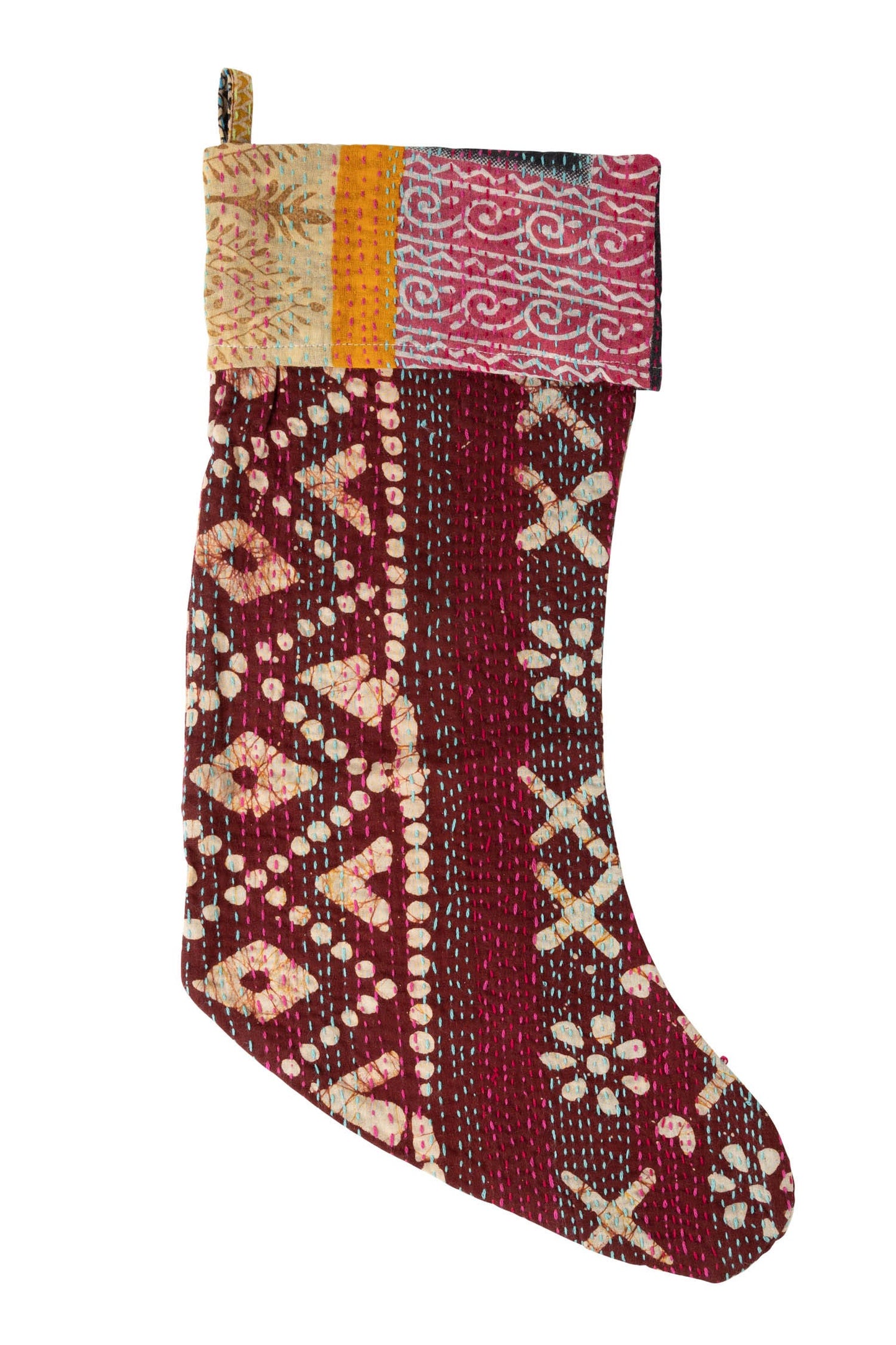 Stocking kantha stitched cotton sari 17L asst
