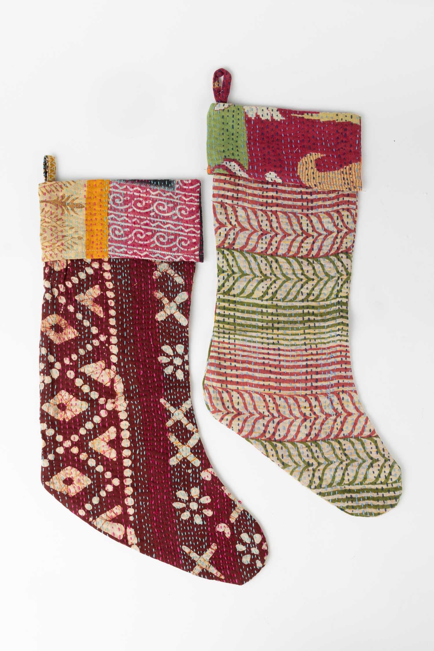Stocking kantha stitched cotton sari 17L asst