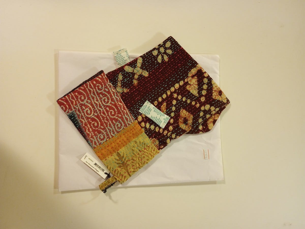 Stocking kantha stitched cotton sari 17L asst