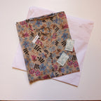 Topper floral/checks cotton/silk OSFM pastel/black