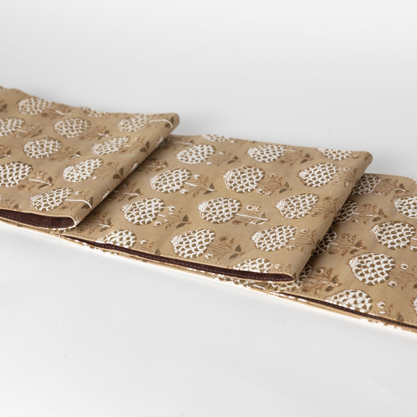 Wine rack hanging cttn/lthr 7.5Wx38L brn/wht