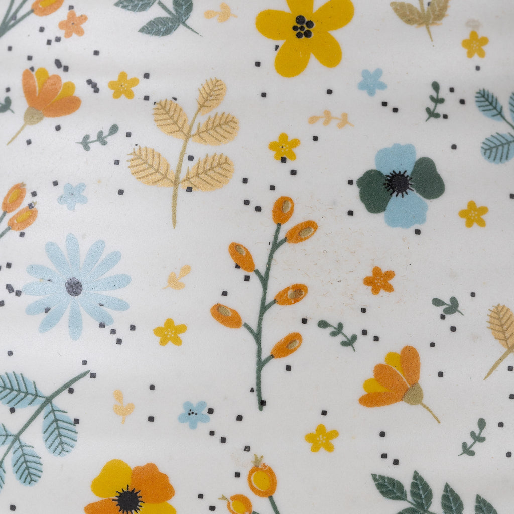 Tumbler floral f/10oz M/2 cer 3Dx4.5H crm/multi