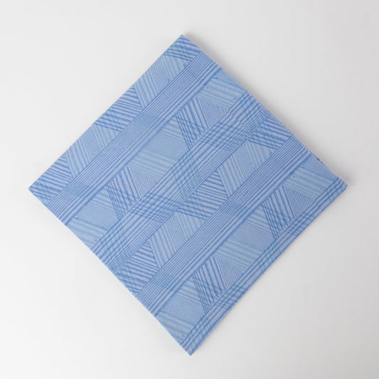 Napkin retro stripes M/4 cttn 20sq light/dark blue