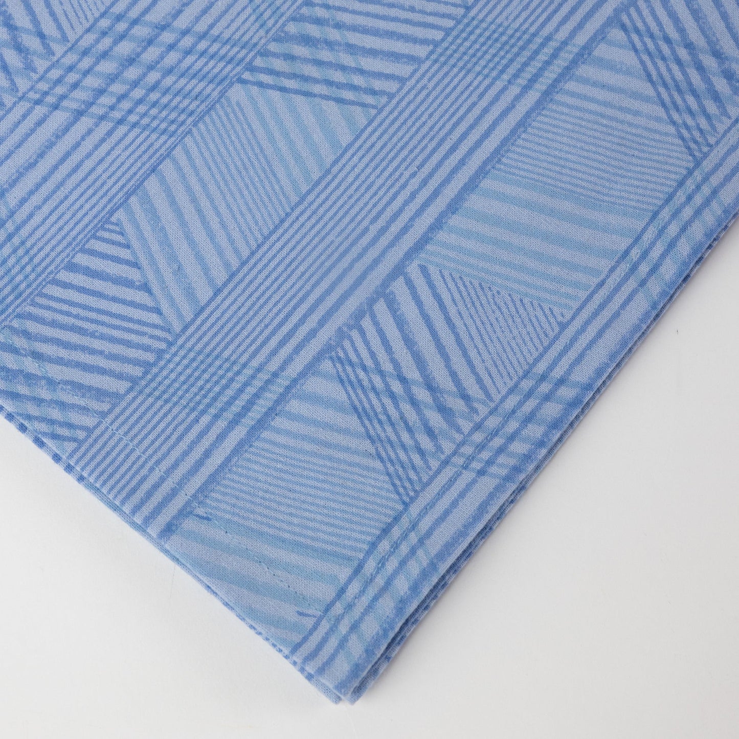 Napkin retro stripes M/4 cttn 20sq light/dark blue