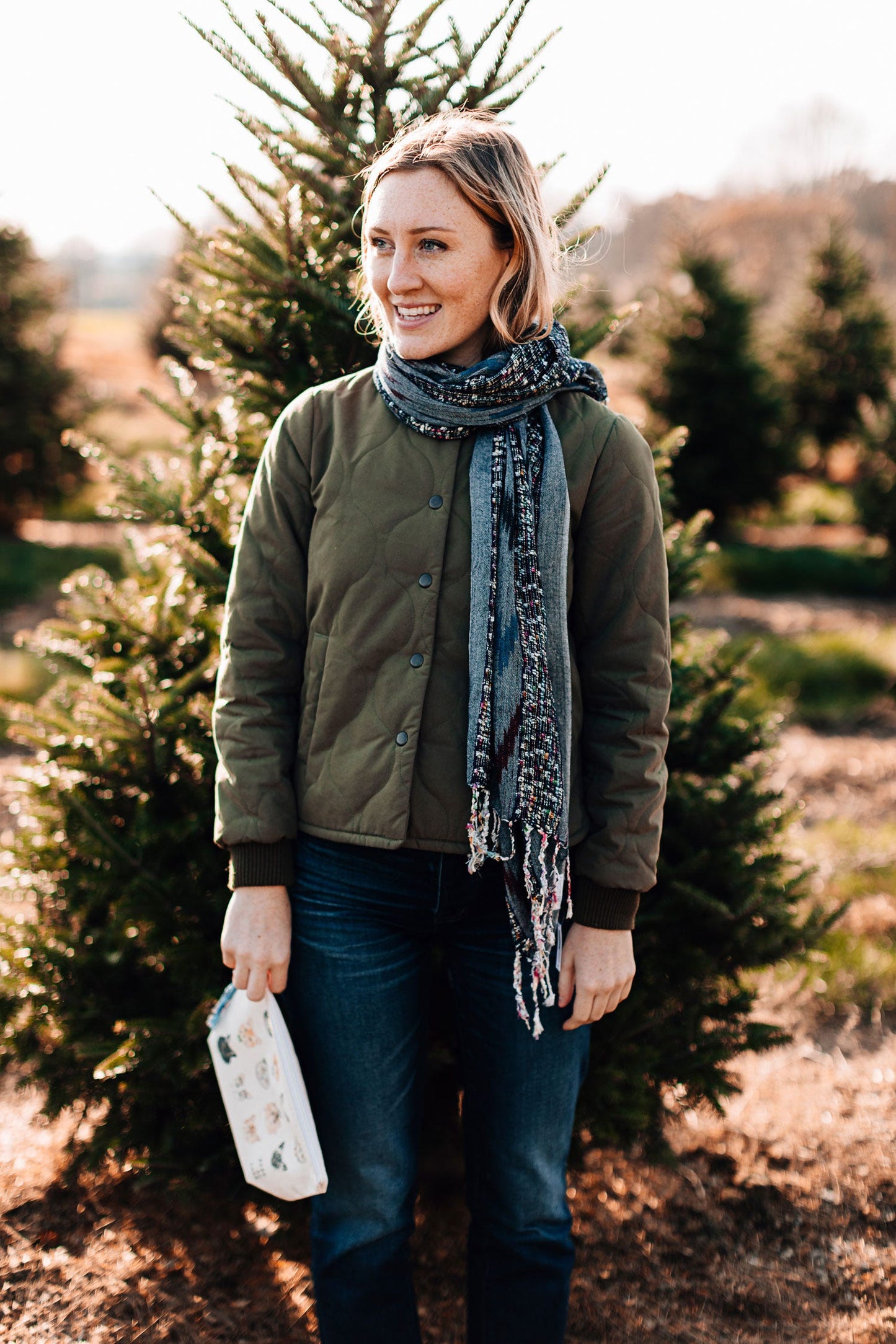 Scarf confetti stripe cttn/viscose 70Lx20W multi