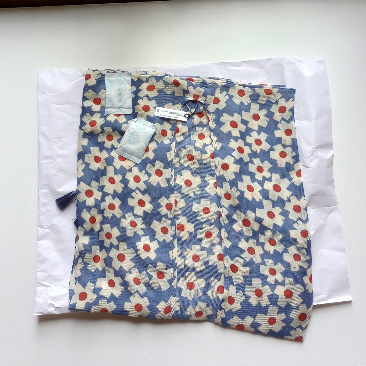Topper geo flowers long modal 36L blue/red