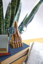 Eye glass rest nose asst wd/sheesham 6.5H brns
