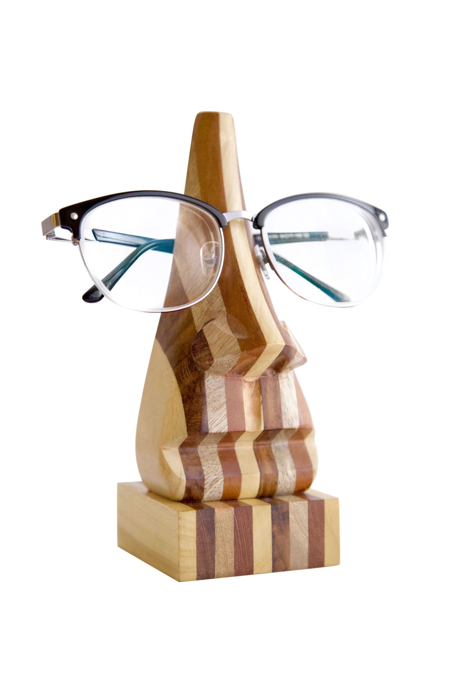 Eye glass rest nose asst wd/sheesham 6.5H brns