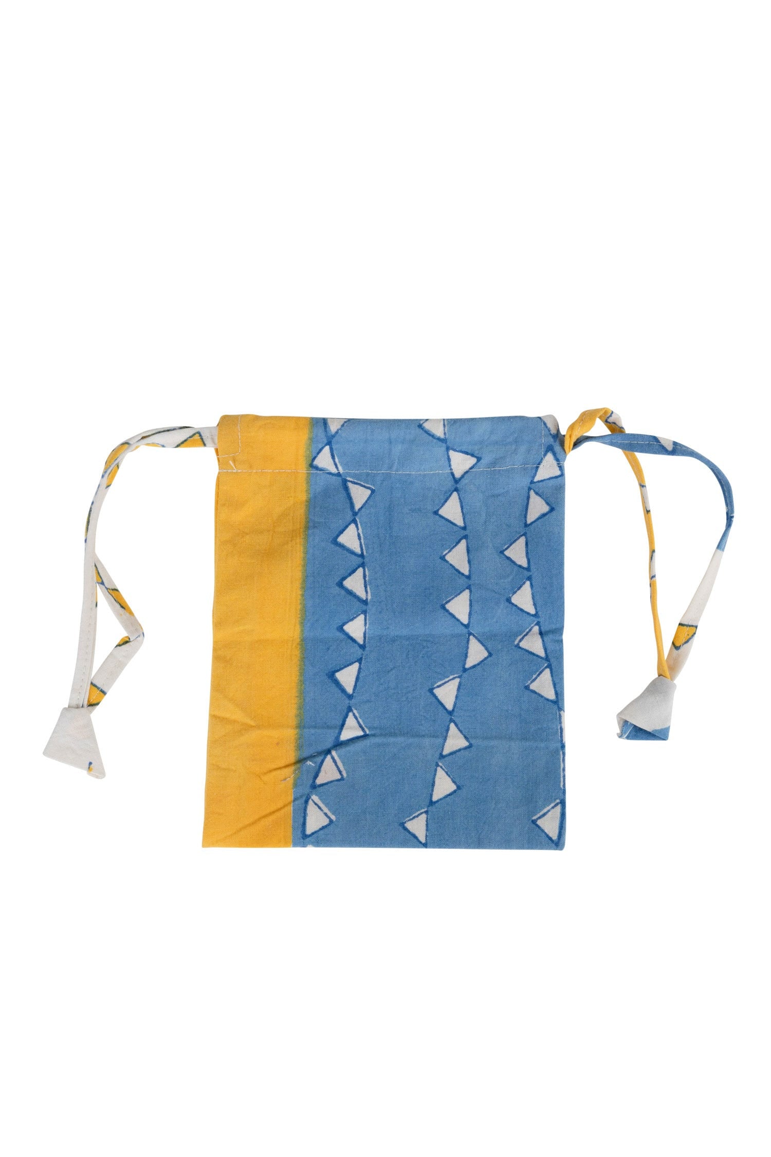 Gift bag drawstring M/3 block print 6Wx7H asst