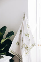 Bathrobe kimono 54L white/olive