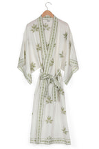 Bathrobe kimono 54L white/olive