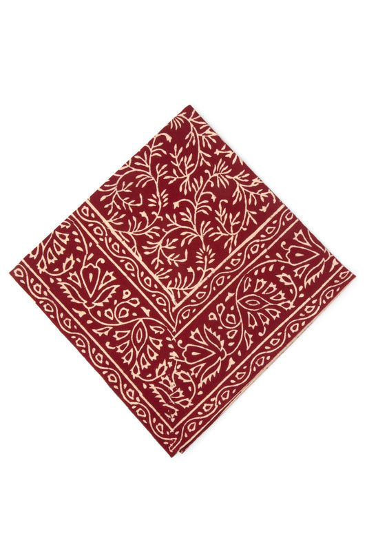 Napkin vines M/4 cttn20x20 red/crm