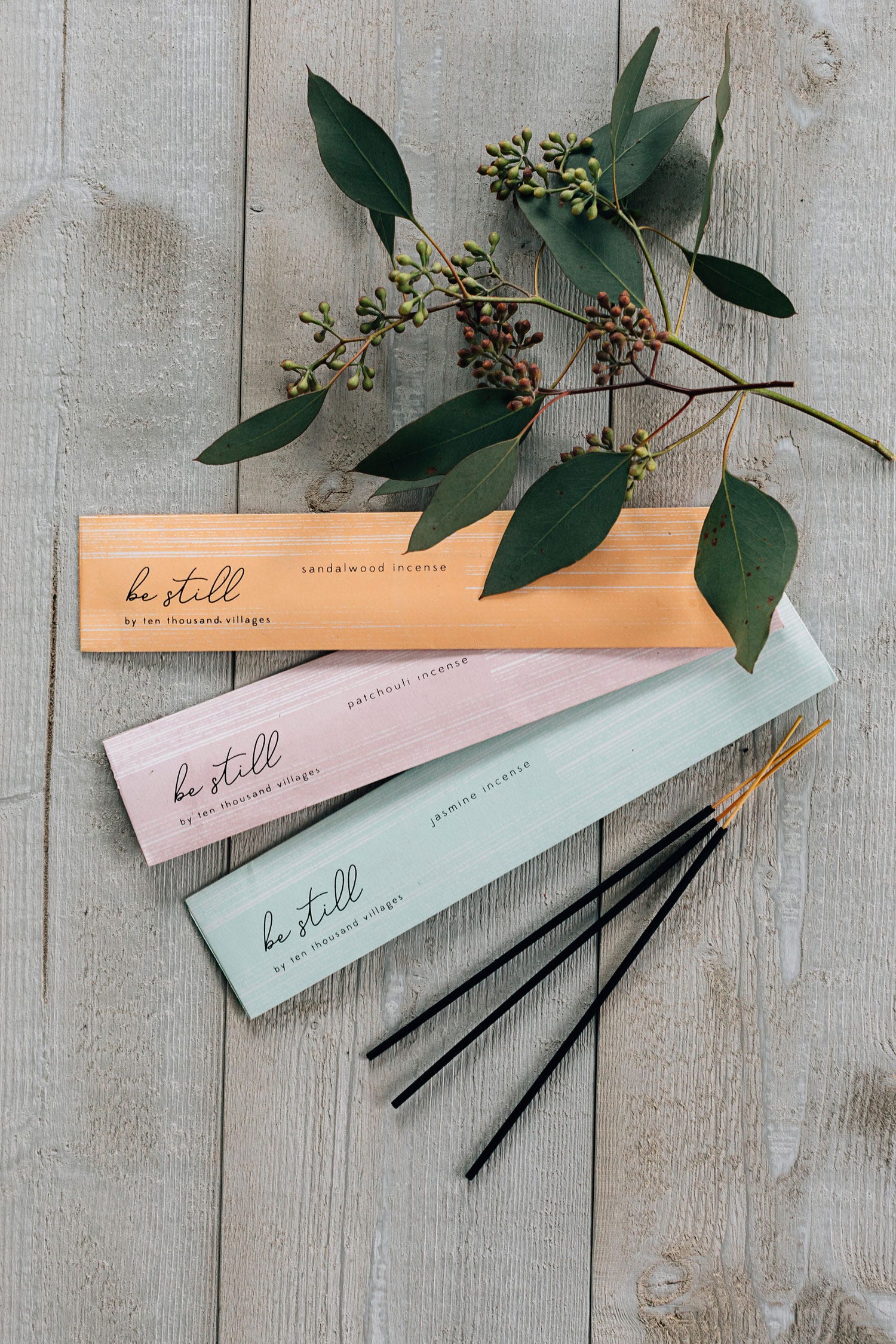 Incense sticks set/10 patchouli 8L brown/gold