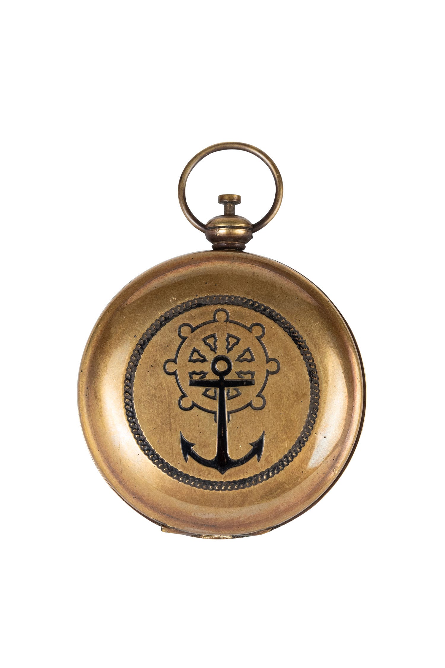 Compass voyager pocket mtl/glss 1.75D antq brass