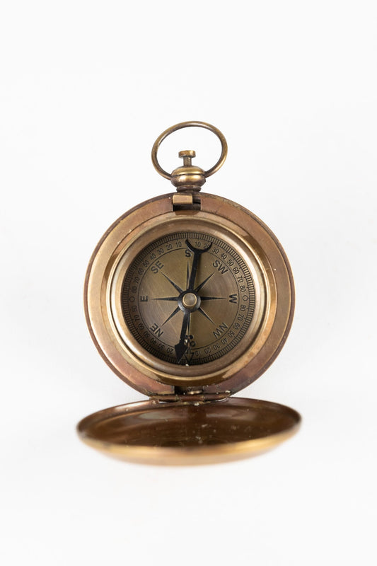 Compass voyager pocket mtl/glss 1.75D antq brass