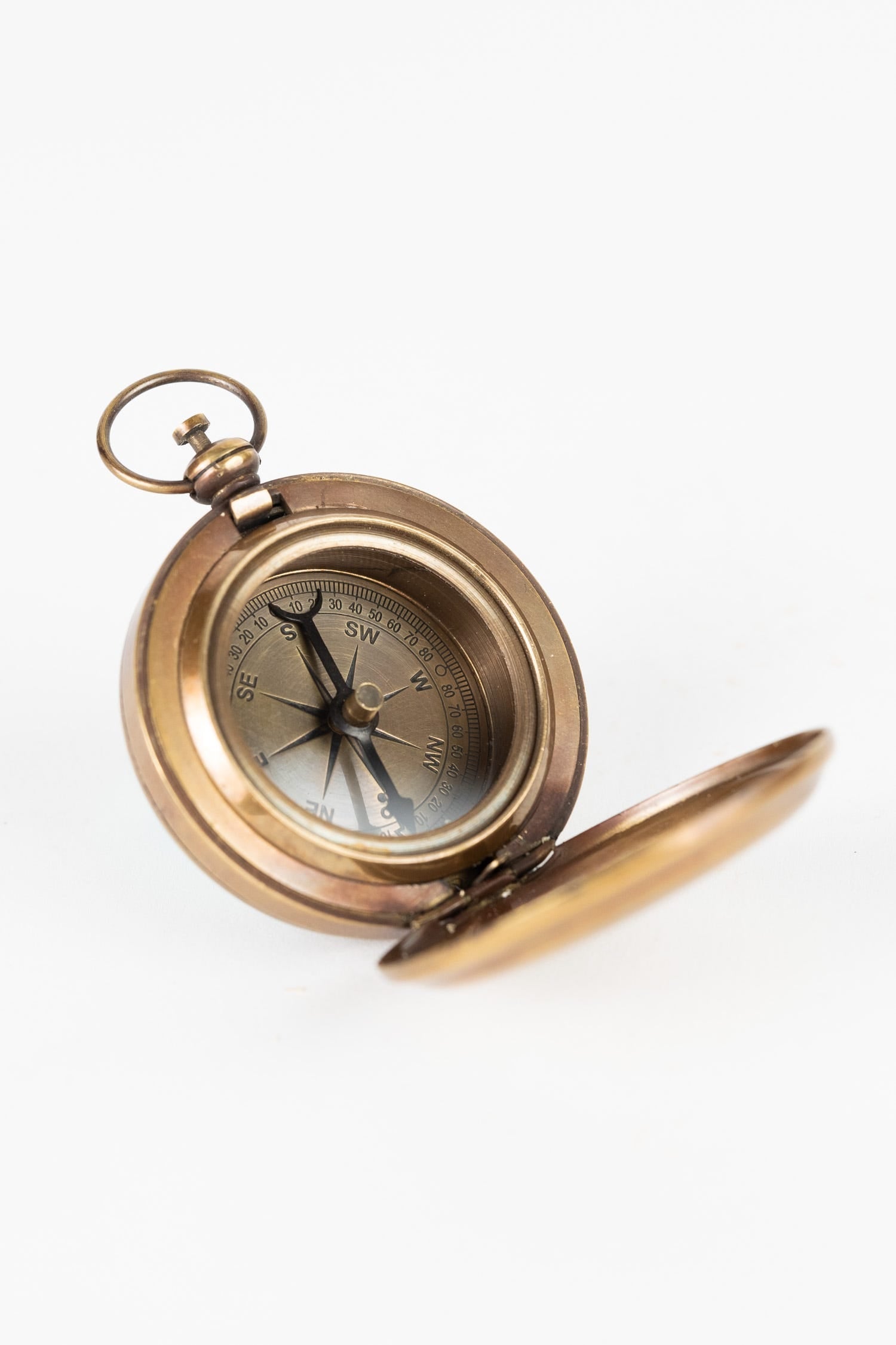 Compass voyager pocket mtl/glss 1.75D antq brass
