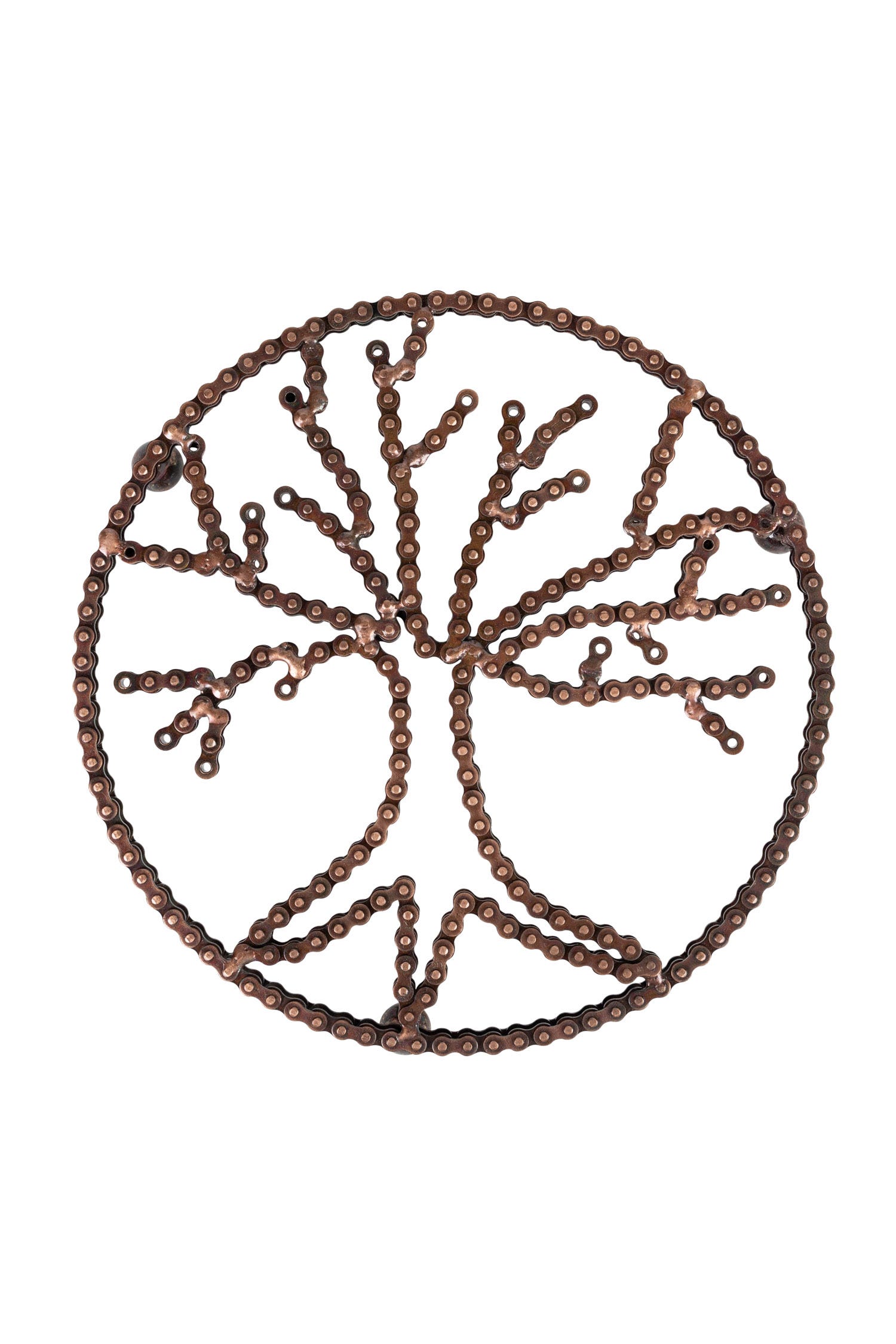 Trivet tree bike chain metal 7.5D bronze