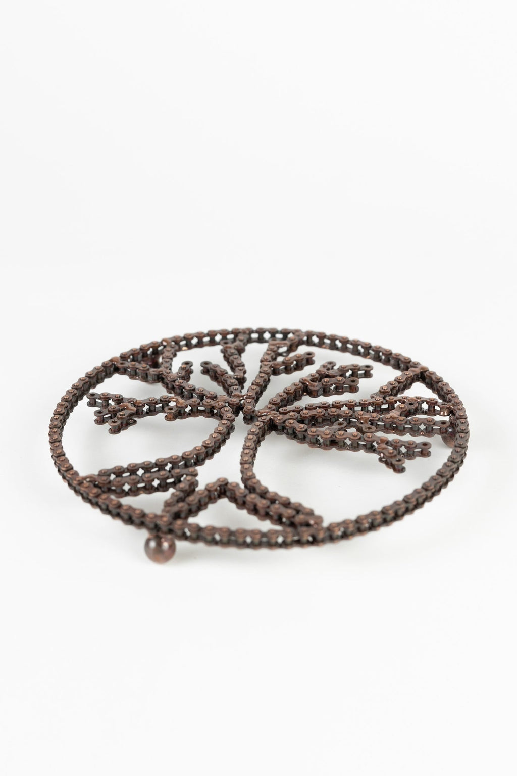Trivet tree bike chain metal 7.5D bronze