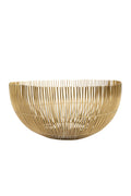 Bowl round sunburst iron 10Dx5H brass