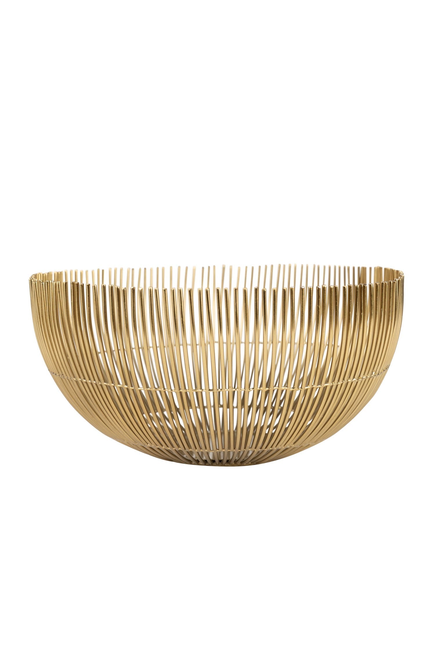 Bowl round sunburst iron 10Dx5H brass