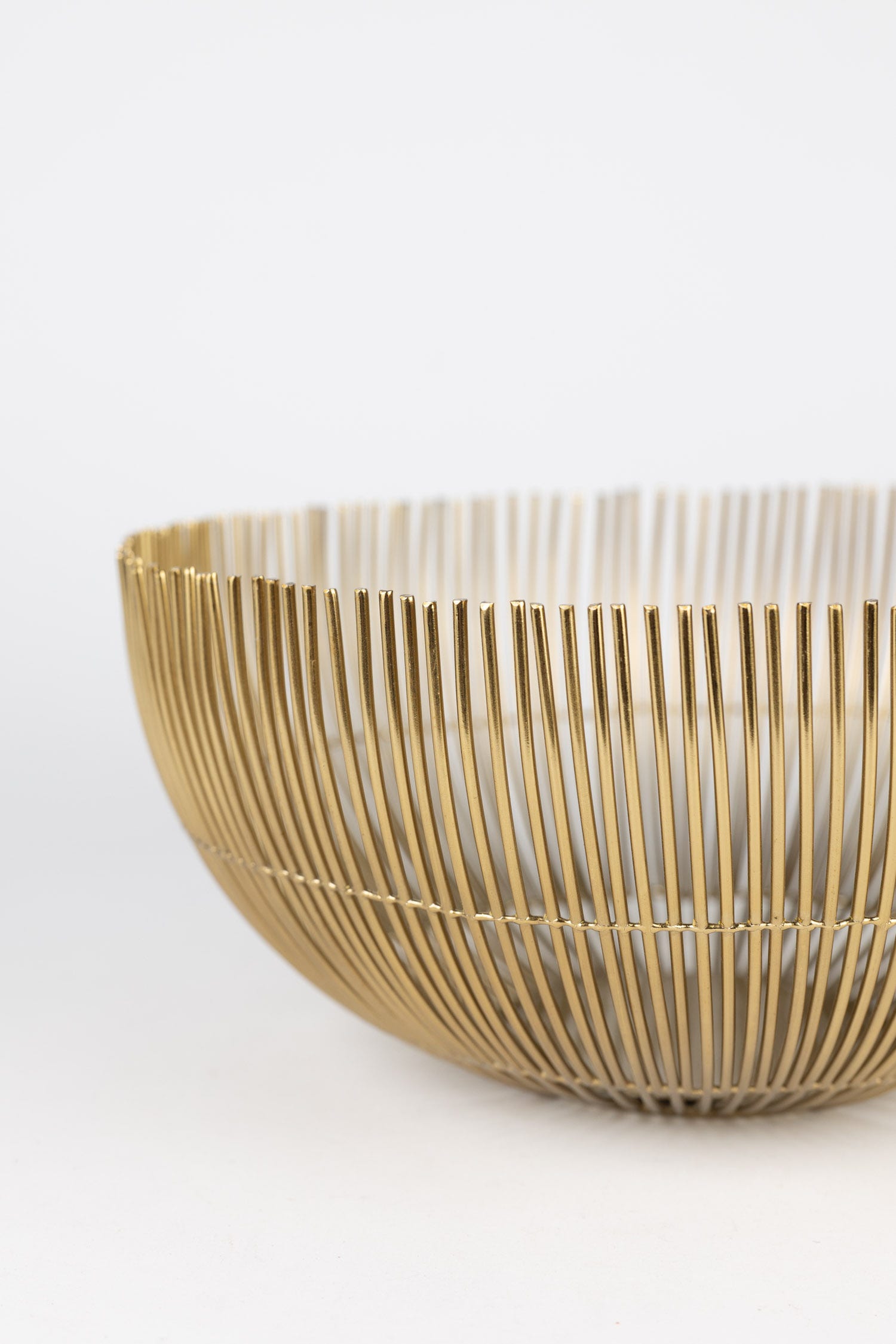 Bowl round sunburst iron 10Dx5H brass