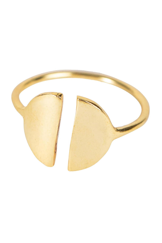 Ring cuff open half circle M/3 metal .5W gold