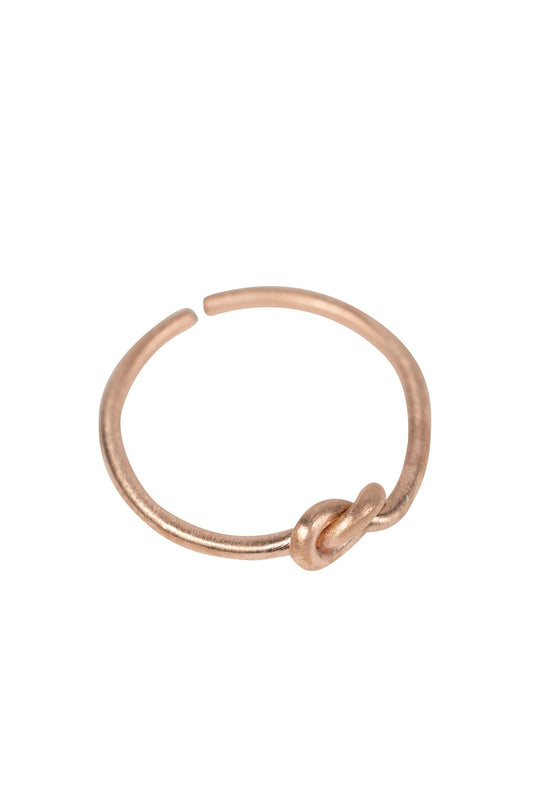 Ring knot brass copper color