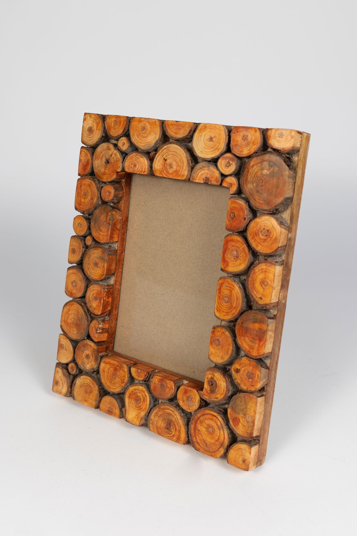 Frame wood slice f/5x7 mango/poplar 8x10 brown