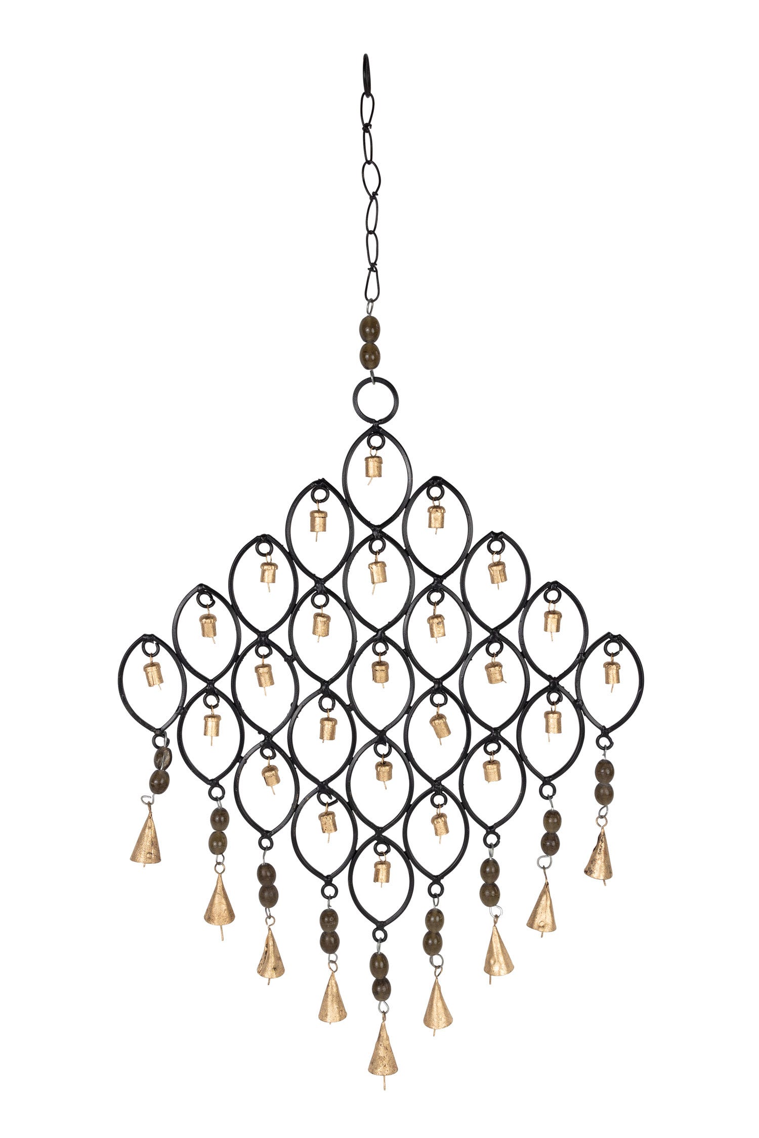 Chime dream diamond 34 bells iron 21x15 black/gold