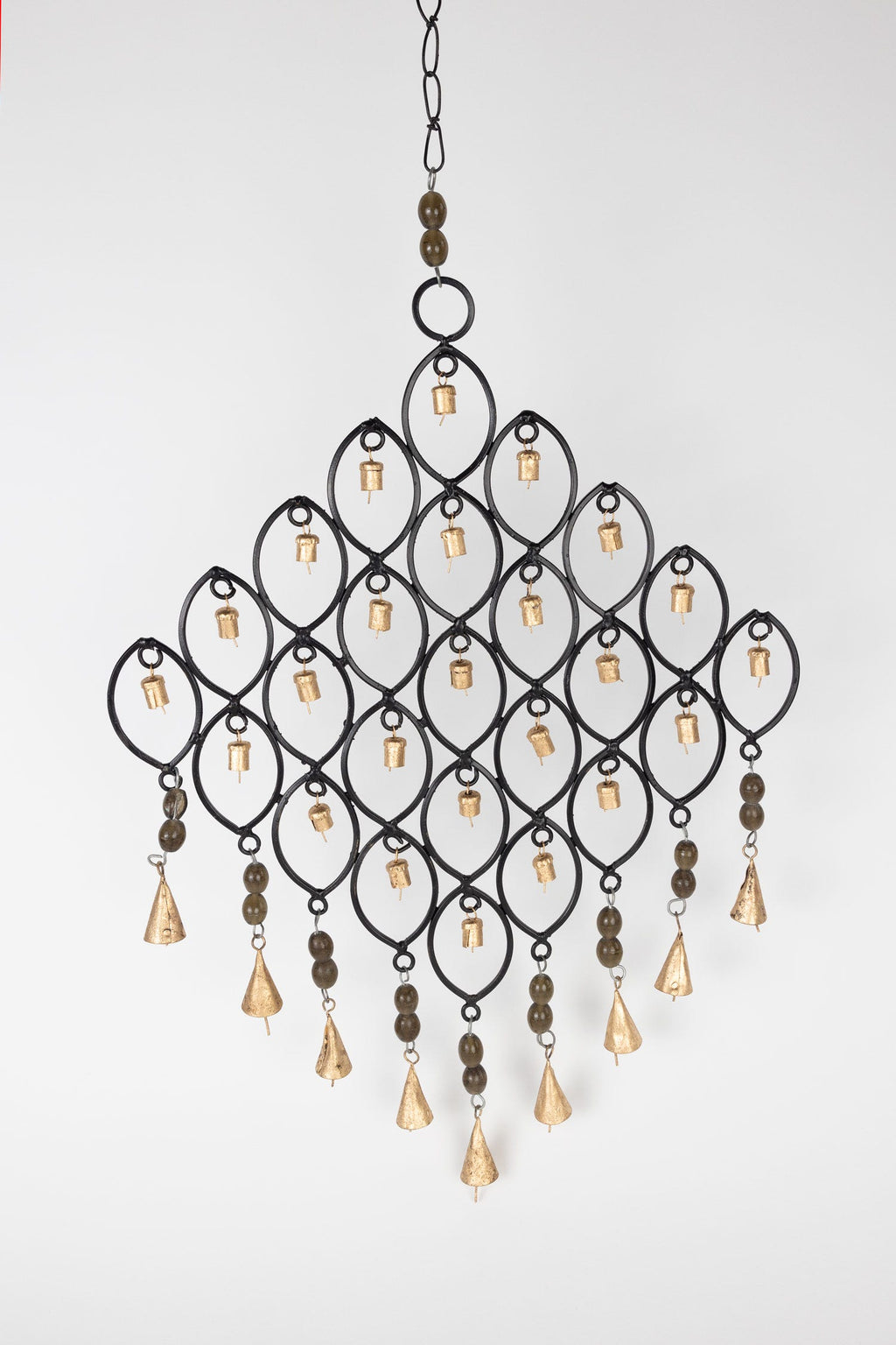 Chime dream diamond 34 bells iron 21x15 black/gold